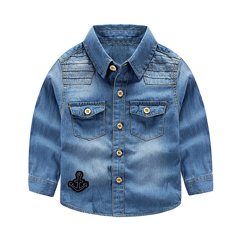 Chemise garcon à manche longue en toile - Ref 2082134 Image 1