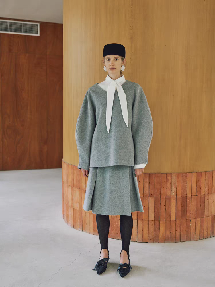 SELAH 灰调羊毛廓形上衣 极简高级小众设计感外套 22V26347Z10,女装/女士精品,短外套,淘宝优惠券,粉丝福利购,淘宝优惠卷