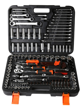 华丰巨箭150件套修车工具大中小飞棘轮扳手套筒套装HF-81150A