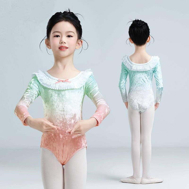 儿童芭蕾舞练功服女丝绒中国舞服