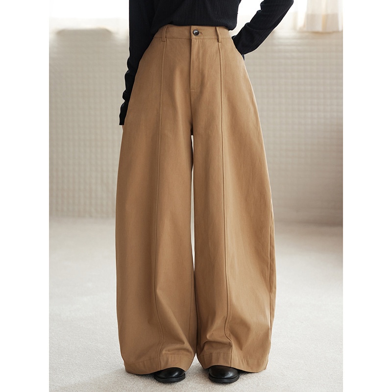 【坚尼地城弯刀裤】高腰阔腿裤女装秋季新款韩系休闲裤n607c