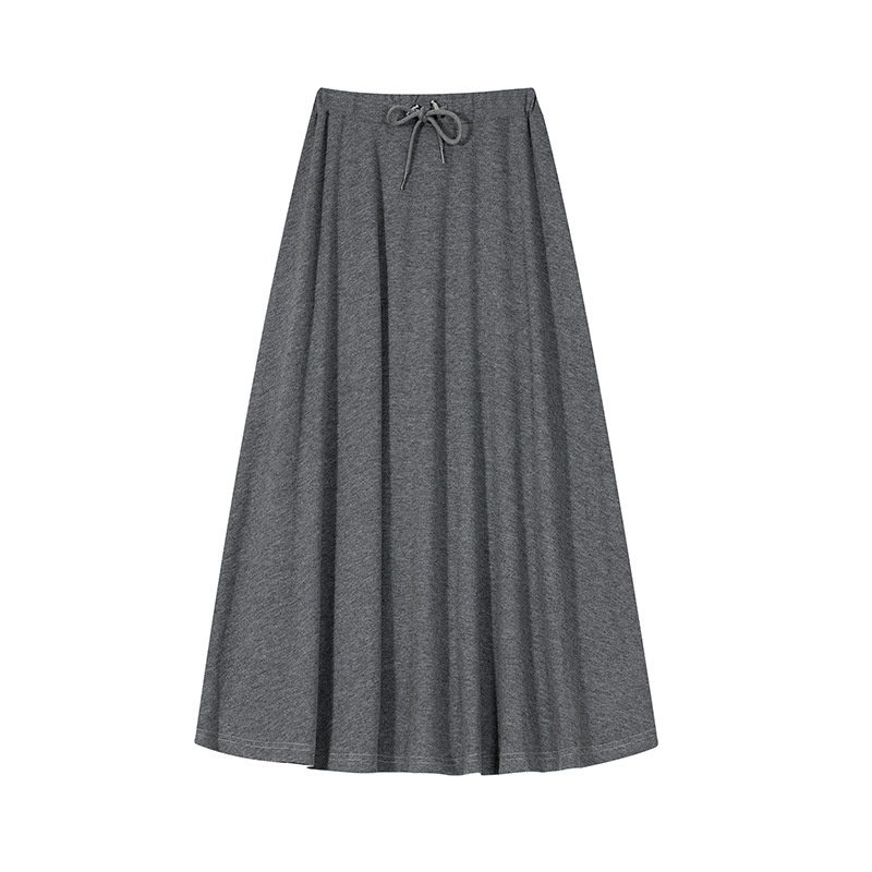 孕妇春秋款糯米裙韩版抽绳中长裙宽松百搭休闲韩版显瘦裙产后可穿