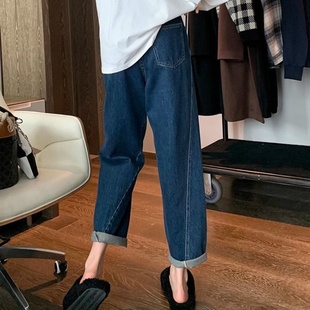 2026春秋款 秋装 宽松大码 老爹打底裤 孕妇牛仔直筒裤 孕妇牛仔裤