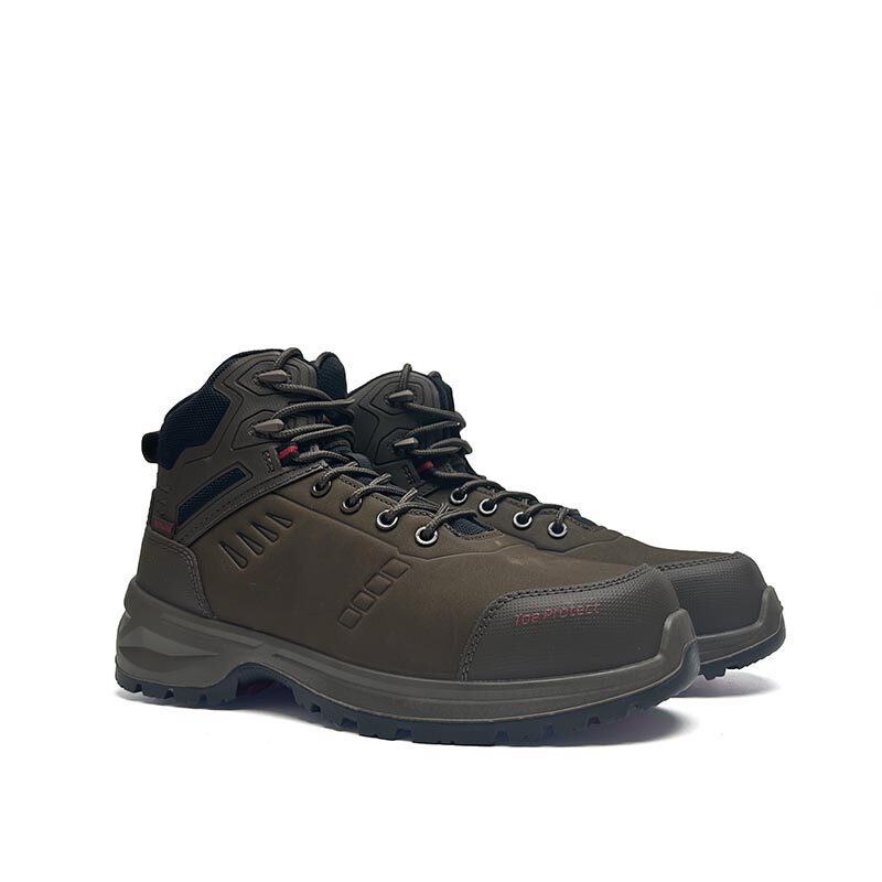 外贸真皮高帮透气钢头防砸防刺劳保鞋男耐高温防水防滑登山工作鞋