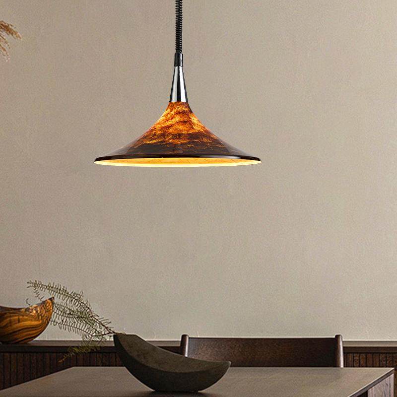 中古风餐厅吊灯设计师艺术彩绘灯