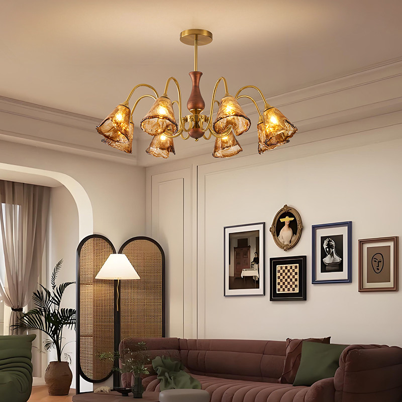 2026新款轻奢中古风客厅吊灯美式复古主卧室餐厅吊灯书房房间灯具,家装灯饰光源,客厅吊灯,淘宝优惠券,粉丝福利购,淘宝优惠卷