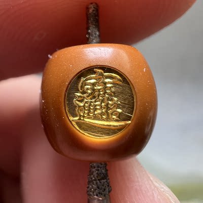 文玩镶嵌24k黄金招财进宝定制DIY