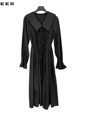 【一一专属】学院风娃娃领风琴褶收腰连衣裙S243Z1221