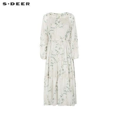 【一一粉丝专享】圆领印花收腰吊带两件套连衣裙S243Z1256