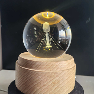 噬菌体三维模拟结构图生物水晶球桌面摆件礼物客厅书房装生日礼物