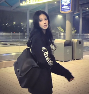 Chrome SS26 CH暗纹满印新款马蹄印花连帽卫衣外套男女同款拉链袖