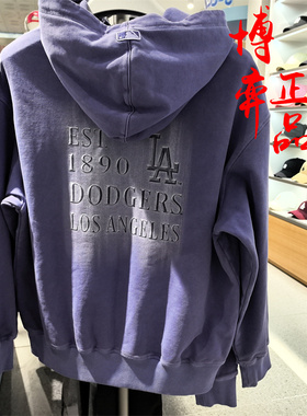 MLB25秋季新款男女情侣时尚潮流复古水洗做旧风套头卫衣3AHDV0554