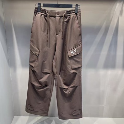 MLB25年秋冬季新款男女情侣款加绒工装阔腿梭织休闲长裤3AWPB1556