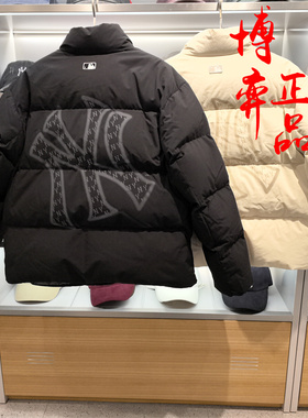 MLB25新款羽绒服男女情侣老花大标鹅绒防水运动棉羽外套3ADJM1256