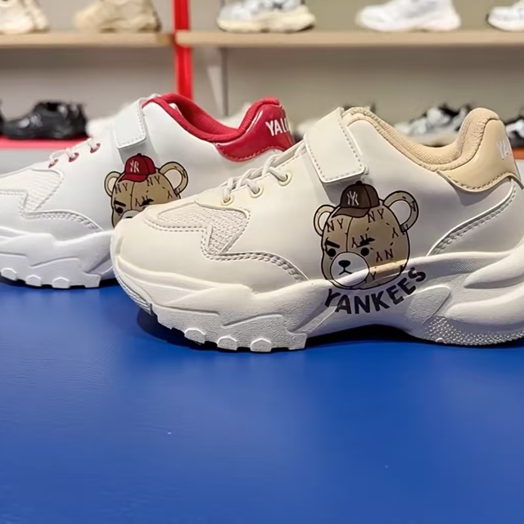 MLB儿童时尚复古运动鞋25冬新款男女童皱眉熊潮趣老爹鞋7ASHCC14N