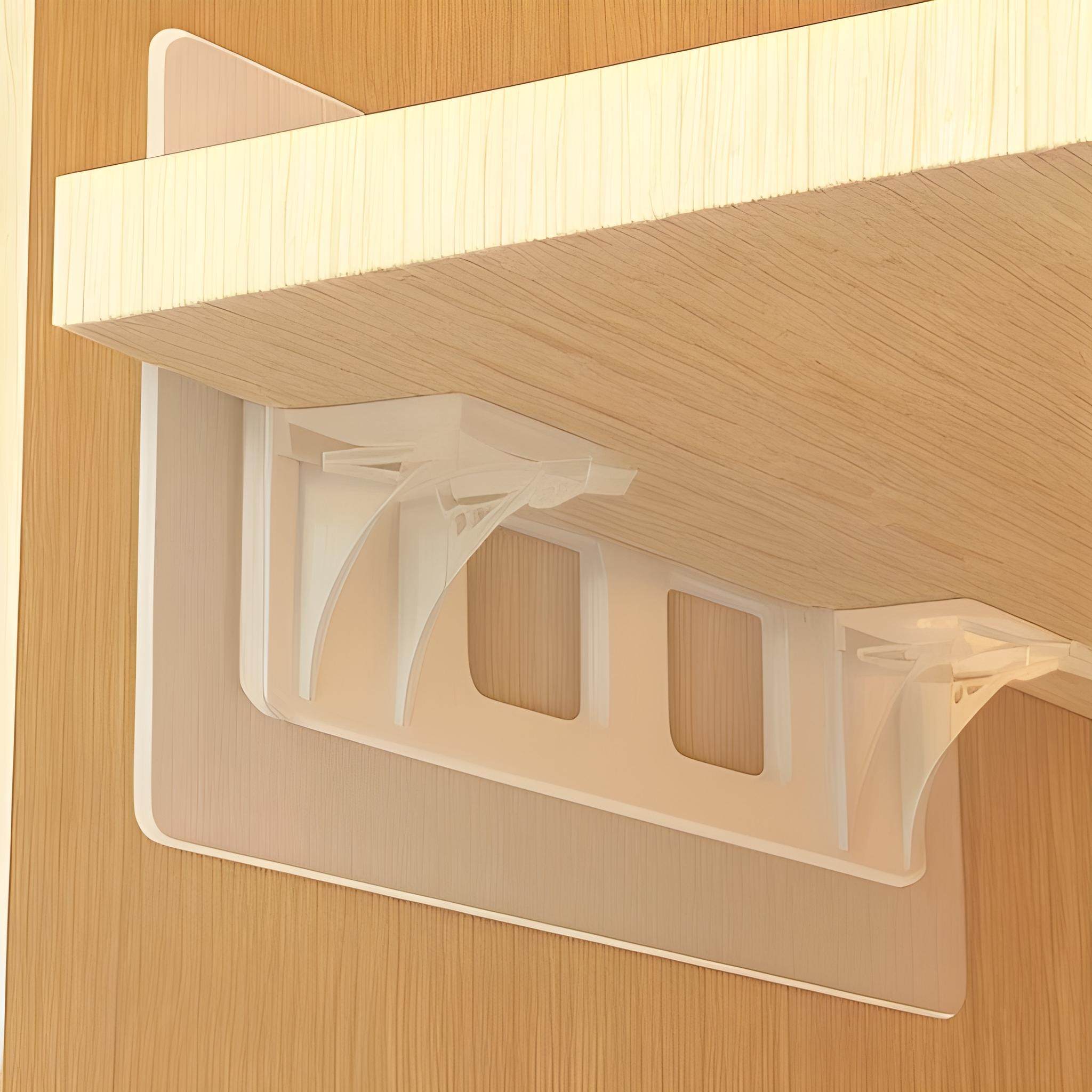 免打孔隔板托固定器层板托钉衣柜橱柜免钉粘贴支撑片搁板双排支架