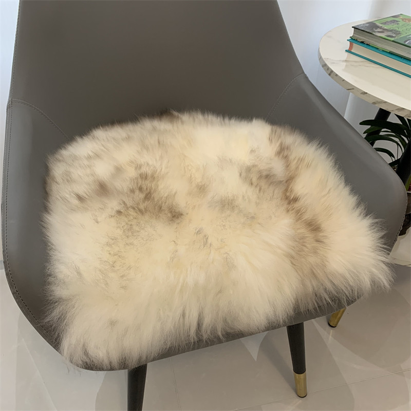 纯羊毛坐垫椅垫真皮毛厚皮毛一体