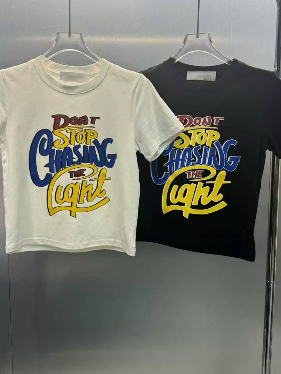 2025春夏新款休闲百搭印花彩色字母短袖T恤修身打底上衣