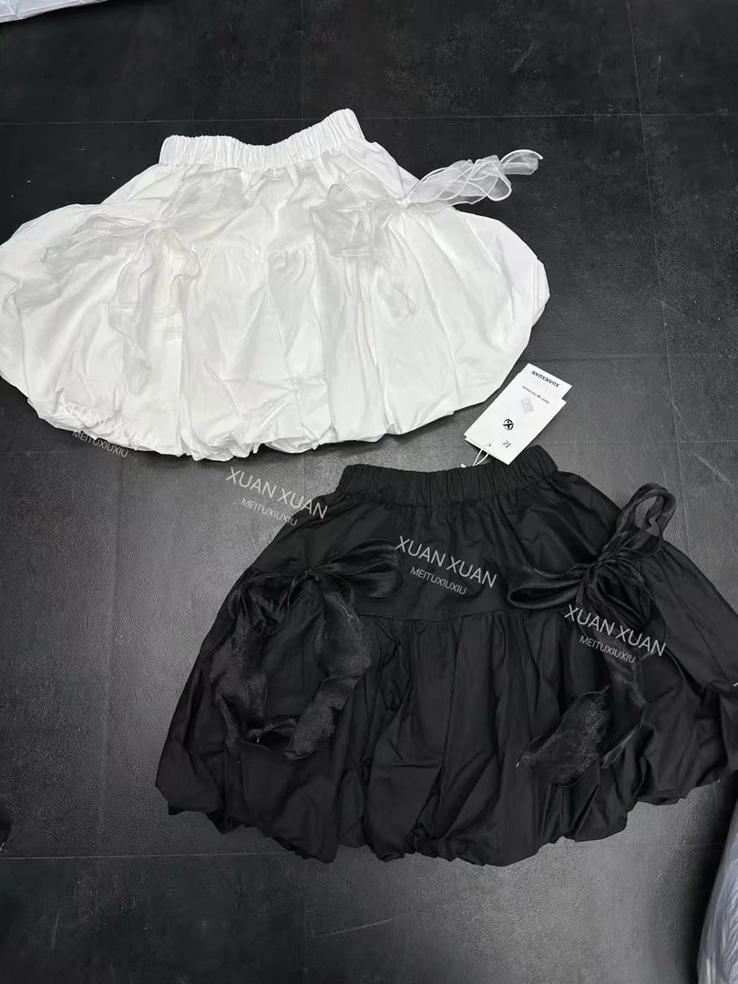 早春清仓不退不换退货拉黑高腰夏季松紧花苞短裙设计小众半身裙