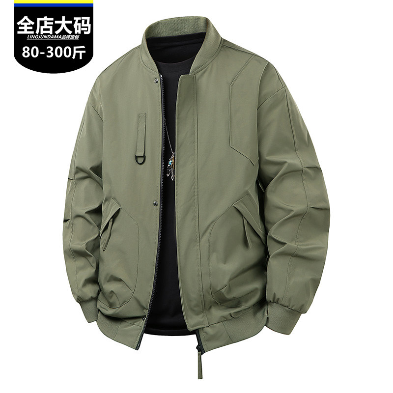 大码棒球服外套美式潮牌夹克图片