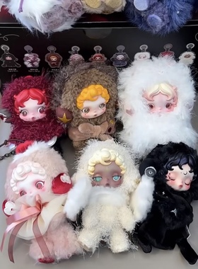 POPMART泡泡玛特SKULLPANDA3.0不眠剧场系列毛绒公仔挂件正品礼物