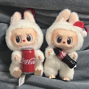 正品泡泡玛特泡泡玛特拉布布labubu搪胶毛绒公仔挂件盲盒可乐系列