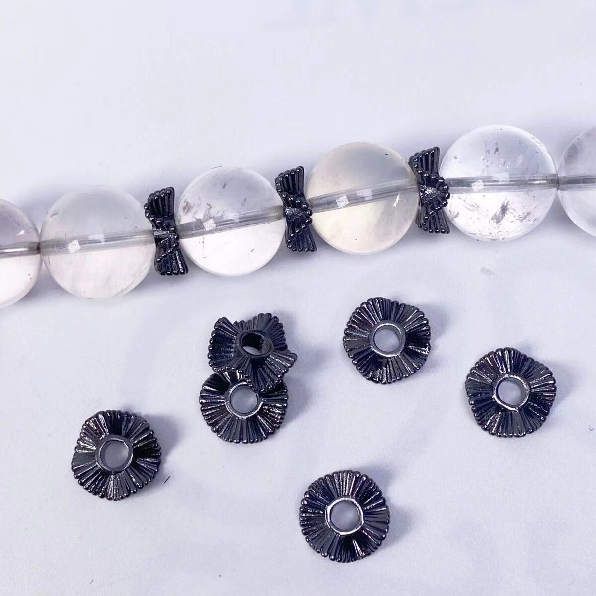 DIY保色小裙摆水波纹隔珠波浪隔片手工diy配件手链项链串珠散珠