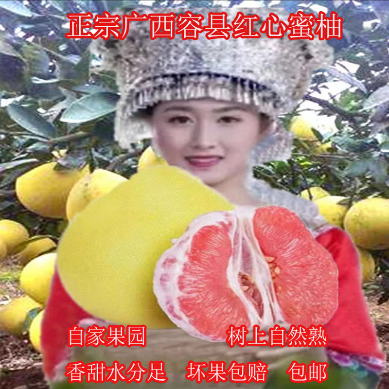 红心蜜柚正宗广西容县特产新鲜现摘送礼当季沙田柚孕妇水果柚子