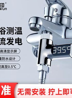 智能沐浴温度计花洒测水温计水管洗澡水龙头温度显示器防水测温仪