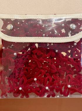 儿童植绒红色发夹女童侧边碎发刘海夹2025新款女童甜美公主头发卡