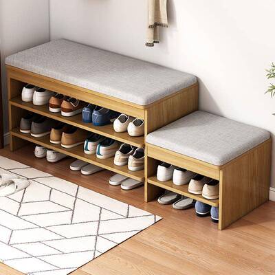 入户换鞋凳家用门口鞋柜可坐式穿鞋凳坐凳一体多层可拆卸进门鞋架
