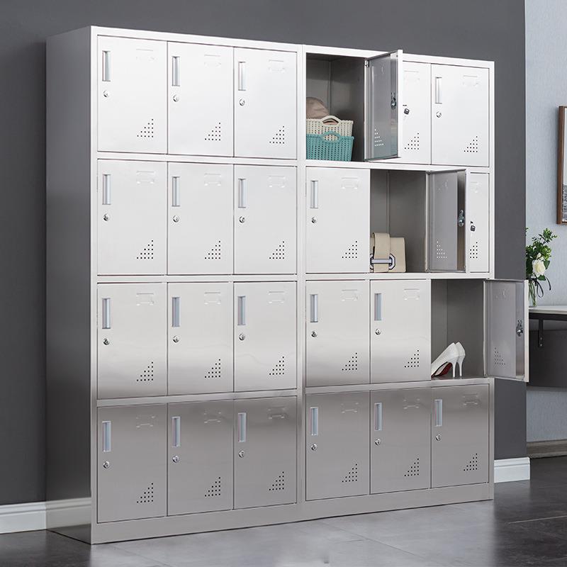 304不锈钢更衣柜子员工多门鞋柜储物柜食堂碗柜水杯柜餐具餐盘柜