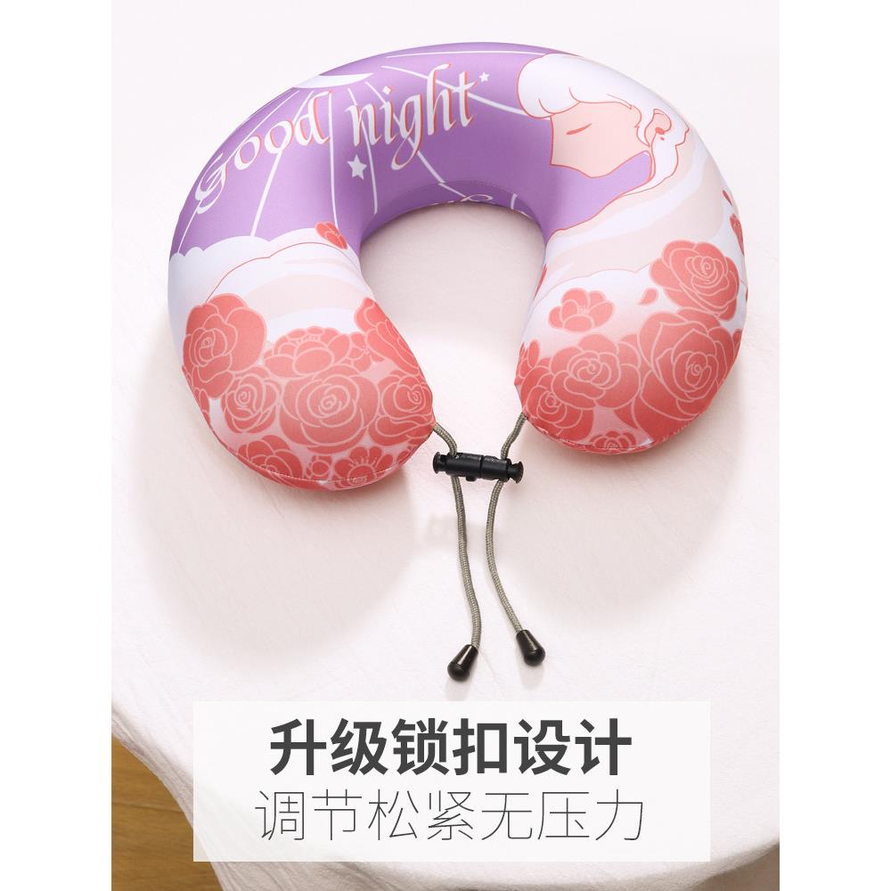 5ZV75ZV7U型枕logo来图礼品定 做图案记忆棉午睡旅行护颈枕头