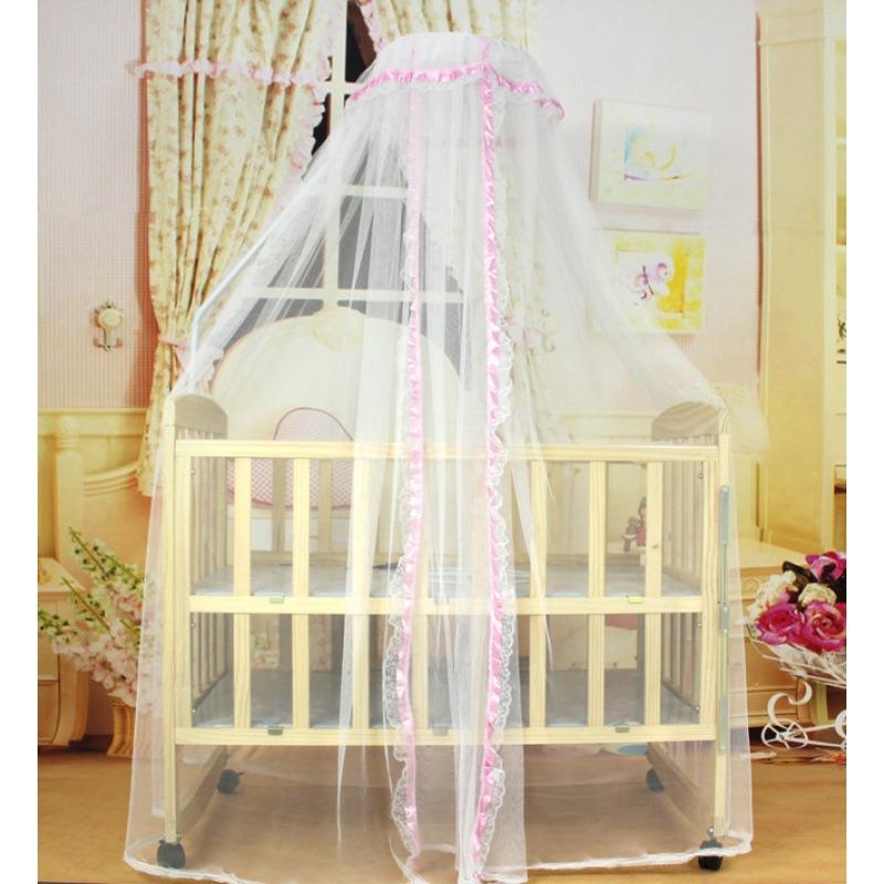 婴儿床蚊帐支架杆配件新生儿儿童床夹式通用蚊帐带支架宝宝蚊帐罩