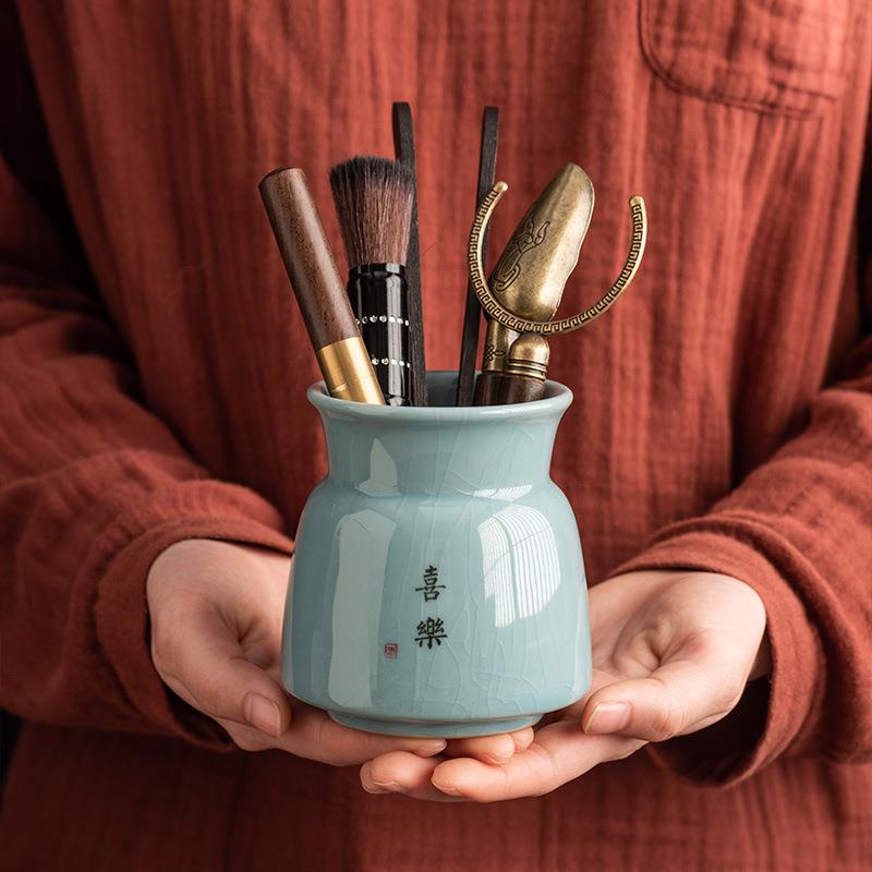 黑檀木茶道六君子套装功夫茶具配件大全6君子泡茶工具茶针夹 茶刀