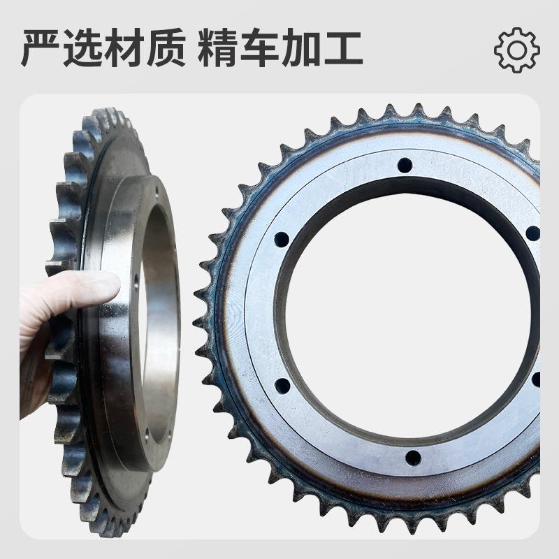 1寸16A带台阶链轮 工业传动链条单双排三排链轮双链条齿轮定/制