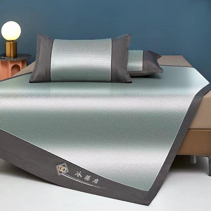 A类冰藤凉席三件套可机水洗藤席竹席冰丝席宿舍家用高端空调软席