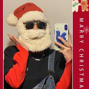 圣诞节装饰圣诞老人胡子圣诞帽子女生儿童成人头饰礼物拍照道具