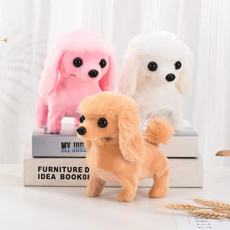 1电动毛绒小狗走路会叫会摇尾巴地摊玩具仿真狗小孩玩具男孩女孩