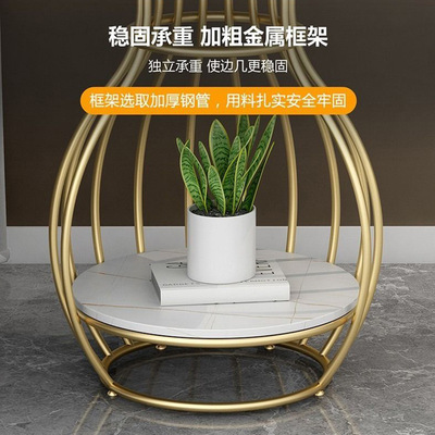 客厅小茶几边几双层卧室床头柜茶几阳台家用小户型圆形茶桌边几桌