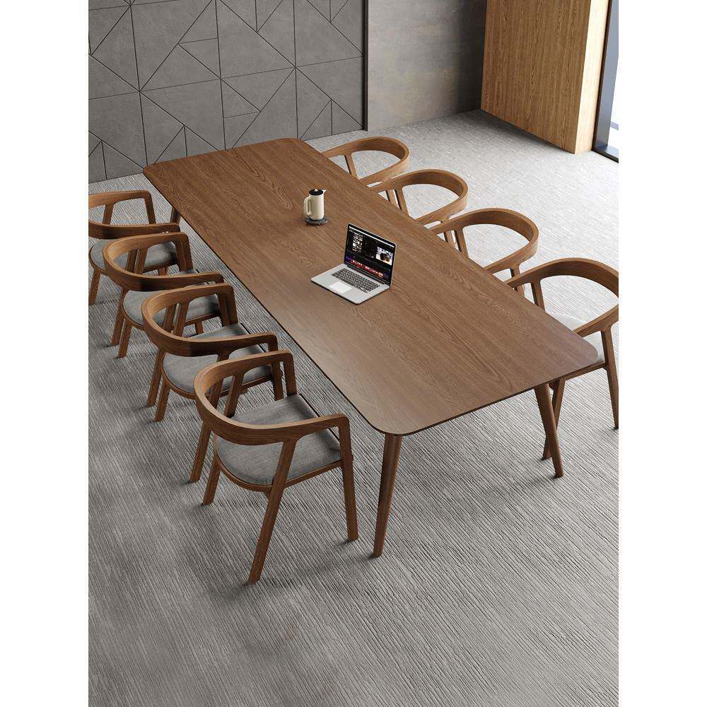 实木会议桌椅组合 长桌简约现代长条桌办公桌会议室培训桌工作台