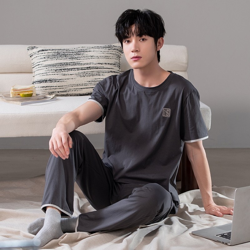 顶瓜瓜抗菌防螨】男士睡衣2024新款夏季纯棉短袖长裤家居服可外穿,女士内衣/男士内衣/家居服,睡衣/家居服套装,淘宝优惠券,粉丝福利购,淘宝优惠卷