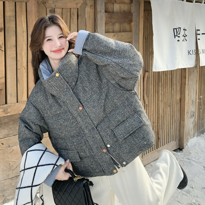 25年冬50绒撞色立领彩点羽绒服RF2C289-25108-P280-K410图片