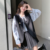 26年春款马甲衬衫百褶裙三件套2C289-A73-P225-K315，女装套装/套裙，2C289