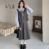 2026年春马甲衬衫百褶裙三件套2C289-2512-P225-K318，女装套装/套裙，2C289