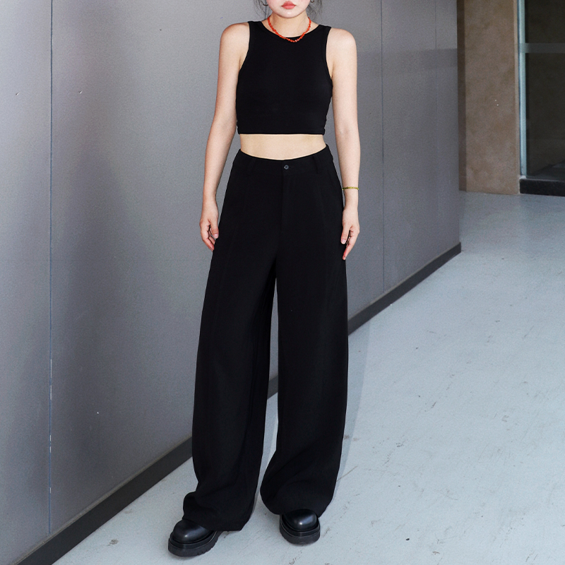 zopiclone百搭黑色西裤香蕉型