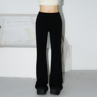 zopiclone入店必买 高腰收腹显瘦显腿长百搭微喇高弹力长裤