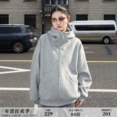 zopiclone 男友卫衣 550g重磅高克重解构廓形宽松空气层连帽上衣