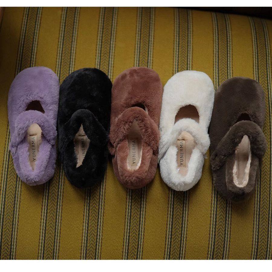 鲍小鱼2025冬款韩国ins女童亲子款复古森系仿兔毛绒奶奶毛毛棉鞋,童鞋/婴儿鞋/亲子鞋,棉鞋,淘宝优惠券,粉丝福利购,淘宝优惠卷