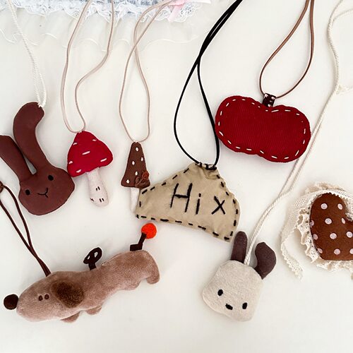 大鹅蘑菇头饰衣服毛衣项链挂件